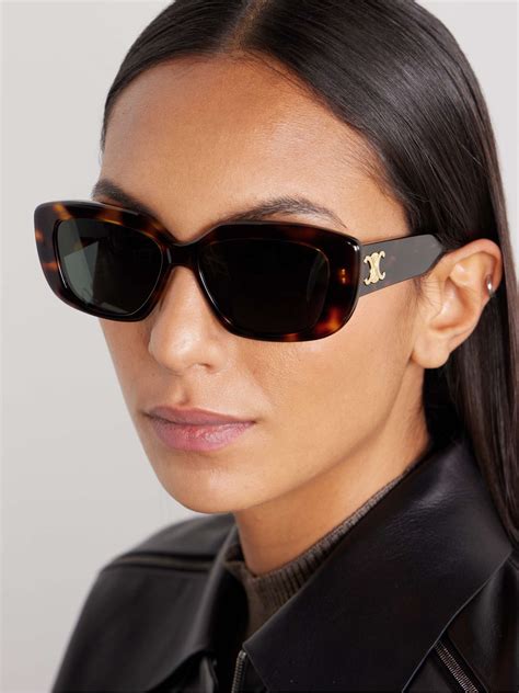 celine rectangle sunglasses orange|Celine usa.